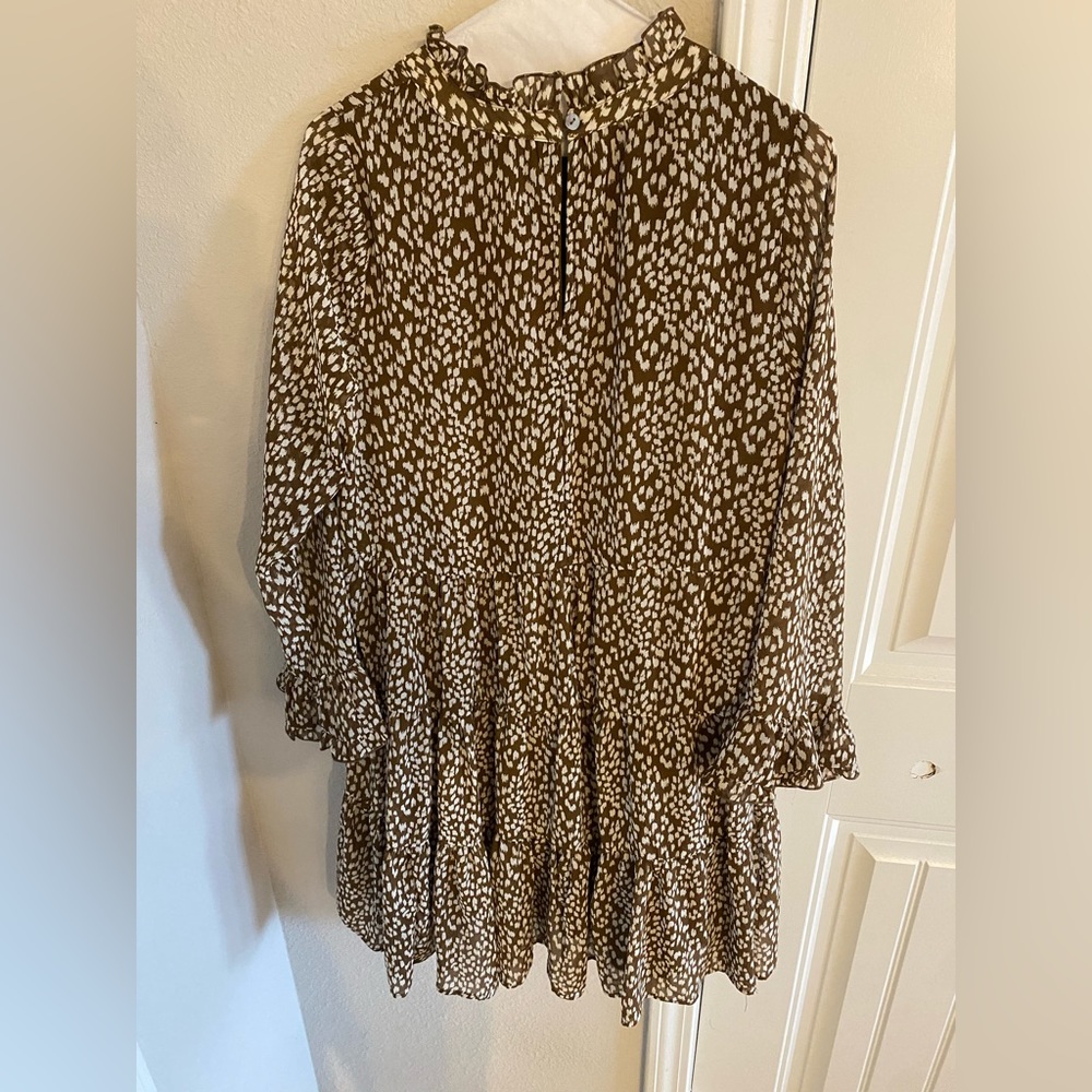Jodifl dress, brown and white, size medium!